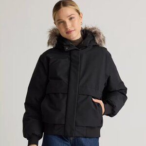 NWT Quince Down Hooded Short Parka - Black Size Small